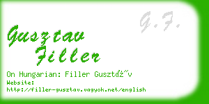 gusztav filler business card